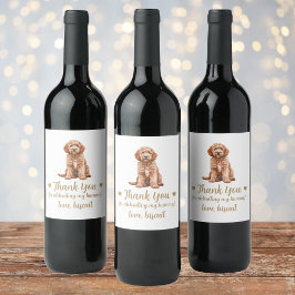 Goldendoodle Dog I Do Too Mariage Wine Étiquette