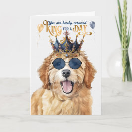 Goldendoodle Dog King für einen Tag Funny Geburtst Karte