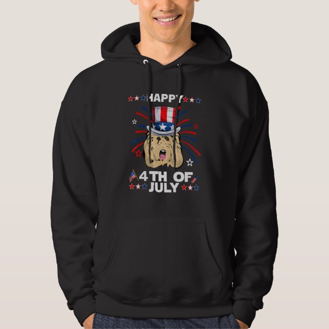 Goldendoodle Dog Patriotic American 4th Of July Do Hoodie (Vorderseite)