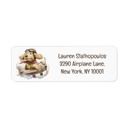 Goldendoodle Dog Pilot Airplane