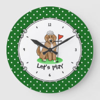 Goldendoodle Dog Playing Golf (Red whmk2) Niedlich