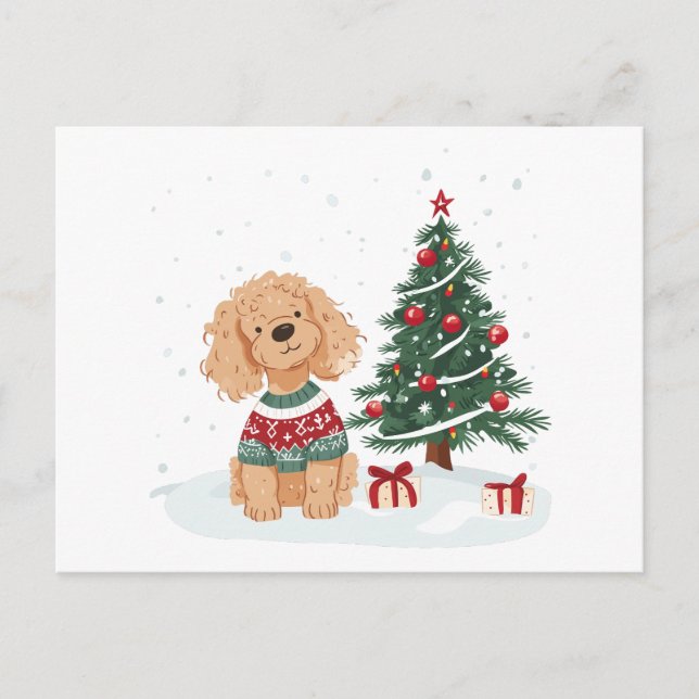 Goldendoodle Dog Postkarte (Vorderseite)