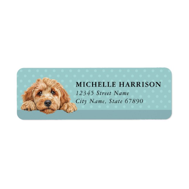 Goldendoodle Dog Return Address Labels (Vorne)