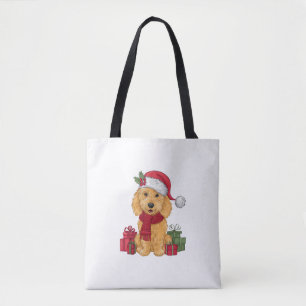 Goldendoodle Dog WeihnachtsOutfits Weihnachtsmannm Tasche