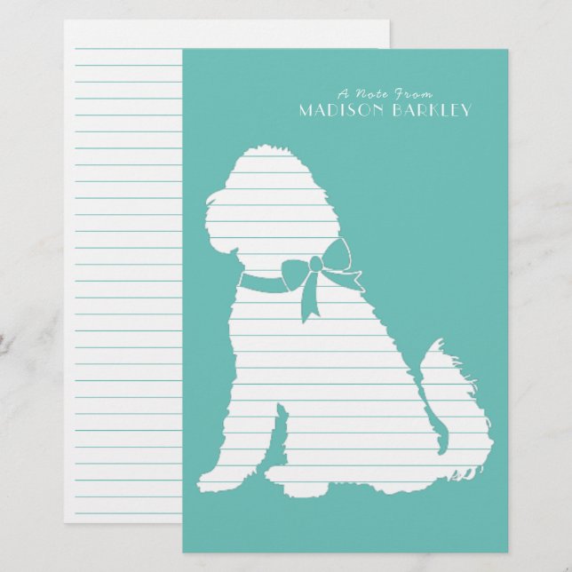 Goldendoodle Dog Welpenlabradoodle Briefpapier (Vorne/Hinten)