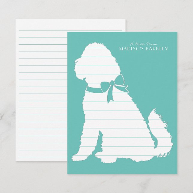 Goldendoodle Dog Welpenlabradoodle Dankeskarte (Vorne/Hinten)