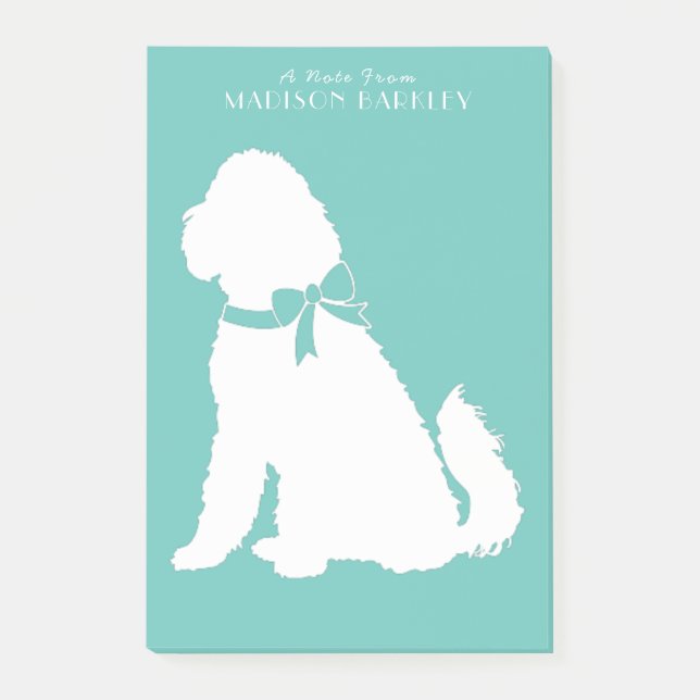 Goldendoodle Dog Welpenlabradoodle Post-it Klebezettel (Vorderseite)