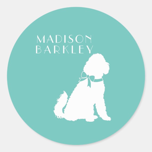 Goldendoodle Dog Welpenlabradoodle Runder Aufkleber (Vorderseite)
