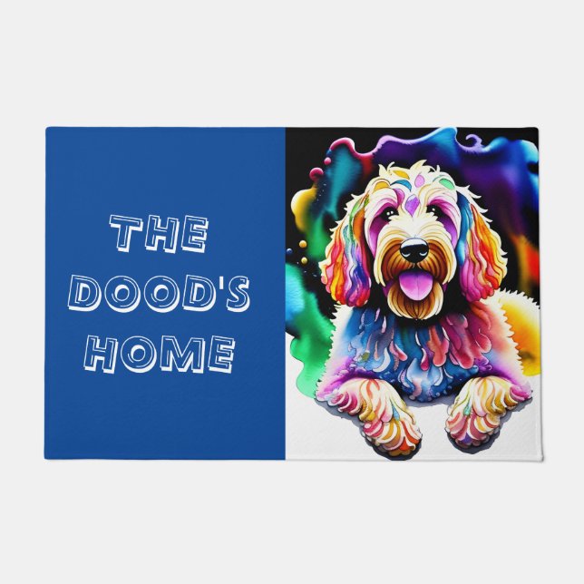 Goldendoodle Doormat Niedlicher Hund Fußmatte (Vorderseite)