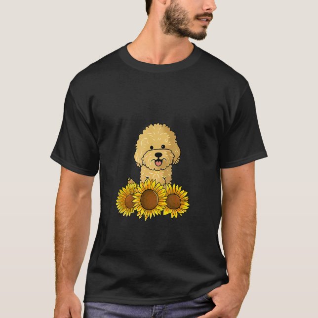 Goldendoodle Flower Dog Sunflower Graphic for Wome T-Shirt (Vorderseite)