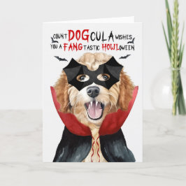 Goldendoodle Funny Count DOGcula Halloween Feiertagskarte