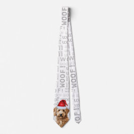 Goldendoodle Funny Woof Christmas Dog Lover Krawatte