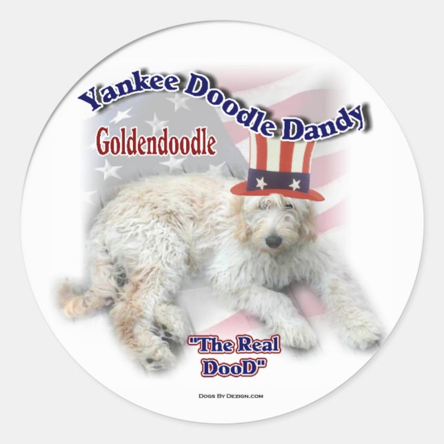 Goldendoodle-Geschenke Runder Aufkleber (Vorderseite)