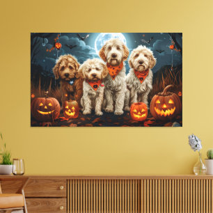 Goldendoodle Halloween Spooky Leinwanddruck
