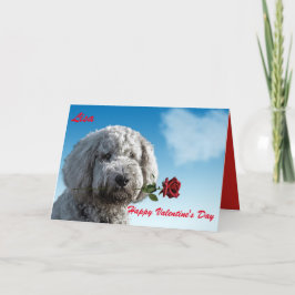 GOLDENDOODLE HAPPY VALENTINE'S DAY FEIERTAGSKARTE