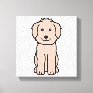 Goldendoodle Hund Cartoon Leinwanddruck