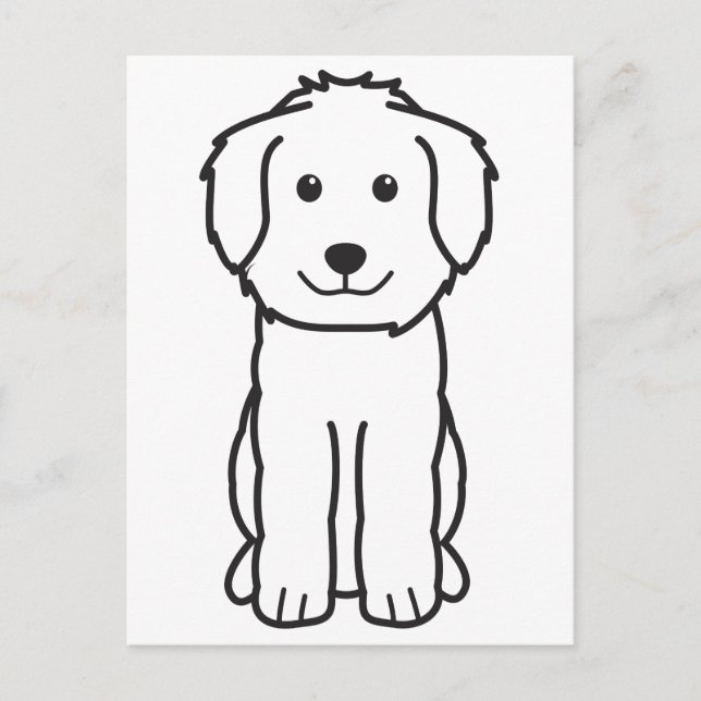 Goldendoodle Hund Cartoon Postkarte (Vorderseite)