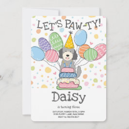 Goldendoodle Hund Geburtstagsparty Einladung