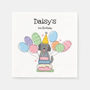 Goldendoodle Hund Geburtstagsparty Papier Napkins Serviette