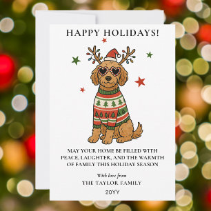 Goldendoodle Hund hässlicher Pullover Weihnachten