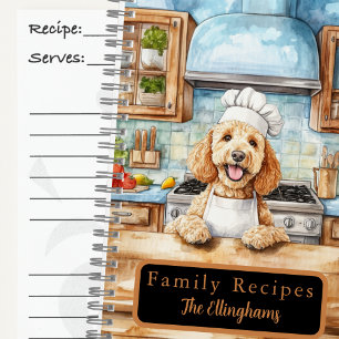 Goldendoodle Hund Koch Spiral Rezeptbuch Notizbuch