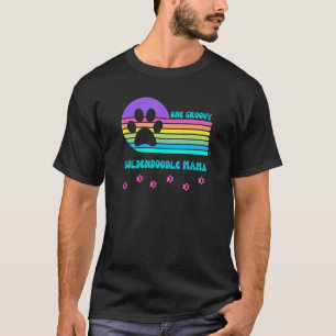 Goldendoodle Hund Mama Farbenfrohe Retro Vintag Pi T-Shirt