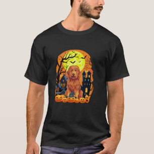 Goldendoodle Hund mit Pumpkins Funny Beängstigend T-Shirt