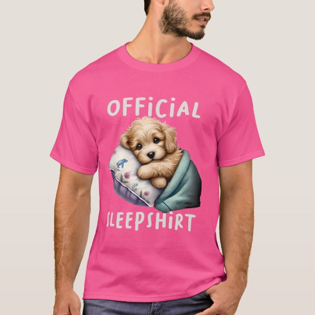 Goldendoodle Hund Offizielles Sleepshirt Pajamas N T-Shirt (Vorderseite)