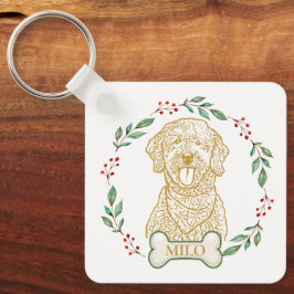 Goldendoodle Hund Personalisiert Schlüsselanhänger