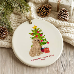 Goldendoodle Hund Personalisiert Weihnachten Keramik Ornament