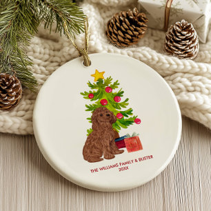 Goldendoodle Hund Personalisiert Weihnachten Keramik Ornament
