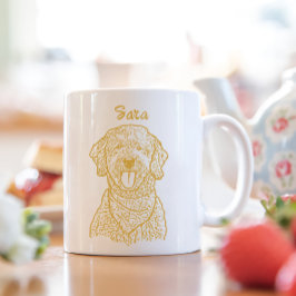 Goldendoodle Hund Personalisiert Zeichn Kaffeetasse