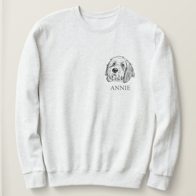 Goldendoodle Hund Personalisiert Zeichn Sweatshirt (Design vorne)