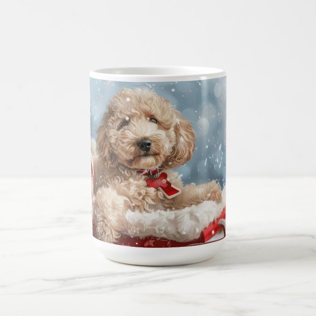 Goldendoodle Hund Weihnachten Kaffeetasse (Mittel)