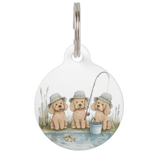 Goldendoodle Hunde angeln Haustiermarke