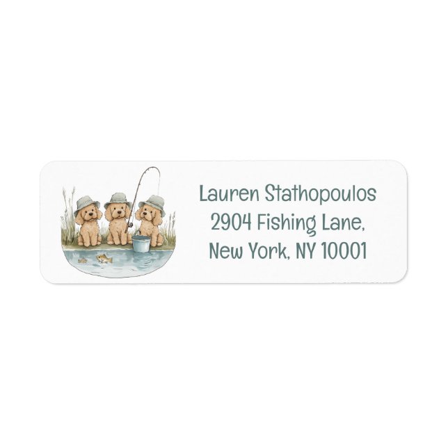 Goldendoodle Hunde Fischen (Vorne)