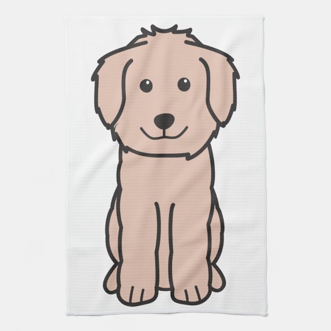 Goldendoodle HundeCartoon Handtuch (Vertikal)