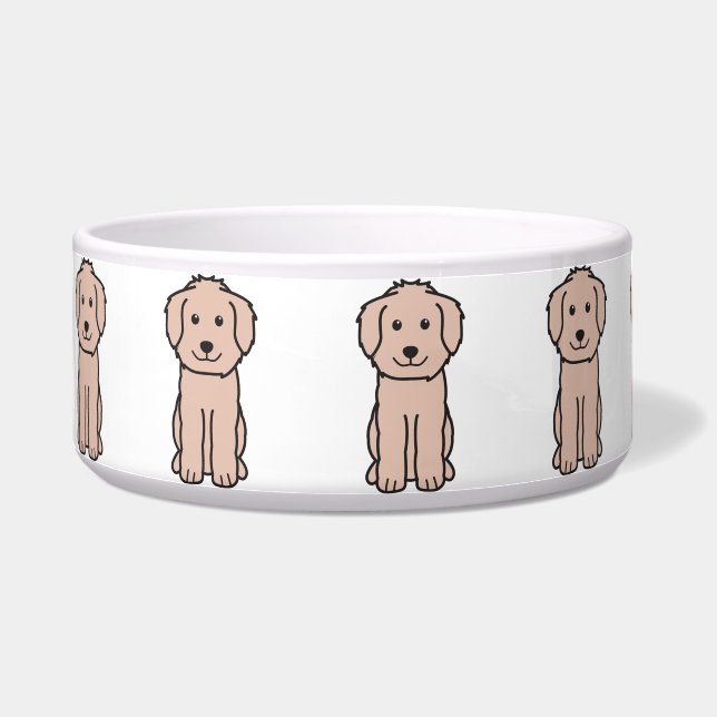 Goldendoodle HundeCartoon Napf (Links)
