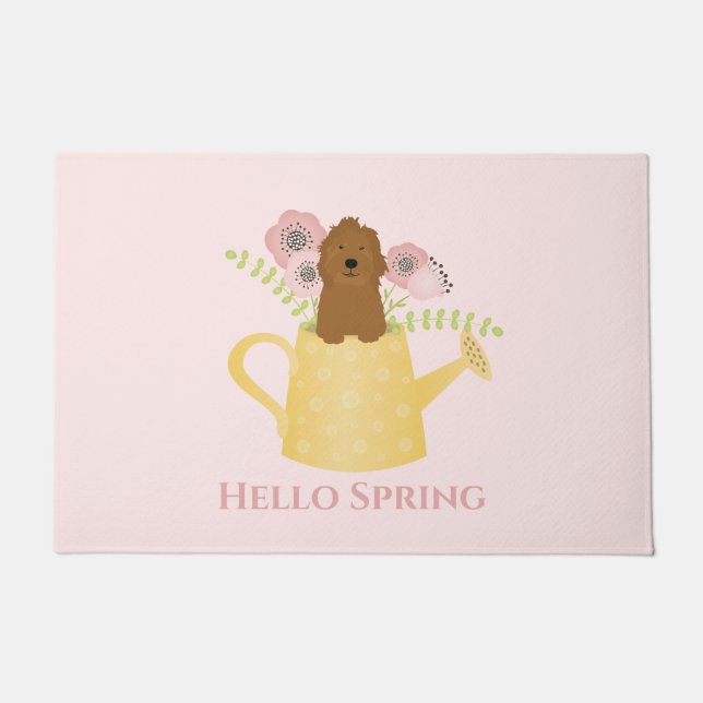 Goldendoodle in Wasserqualität Fußmatte (Vorderseite)
