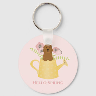 Goldendoodle in Wasserqualität Schlüsselanhänger