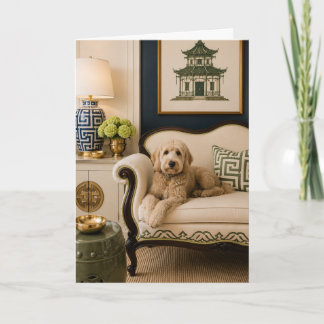 Goldendoodle Karte - Ausgefeilter Doodle