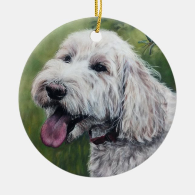 Goldendoodle Keramik Ornament (Vorne)