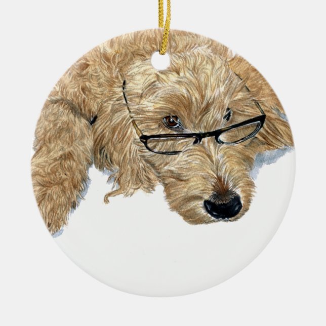 Goldendoodle Keramikornament (Vorne)