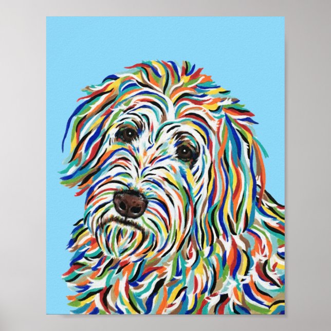 Goldendoodle-Kunstposter Poster (Vorne)
