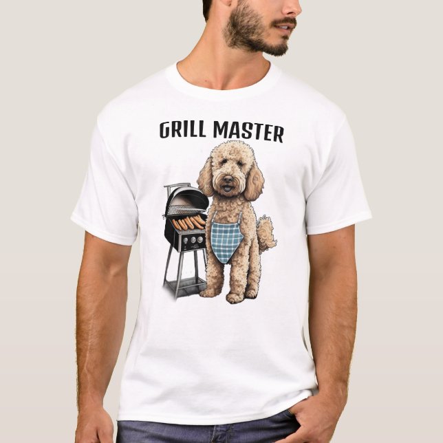 Goldendoodle Labradoodle Hundedad Grillen lustig T-Shirt (Vorderseite)