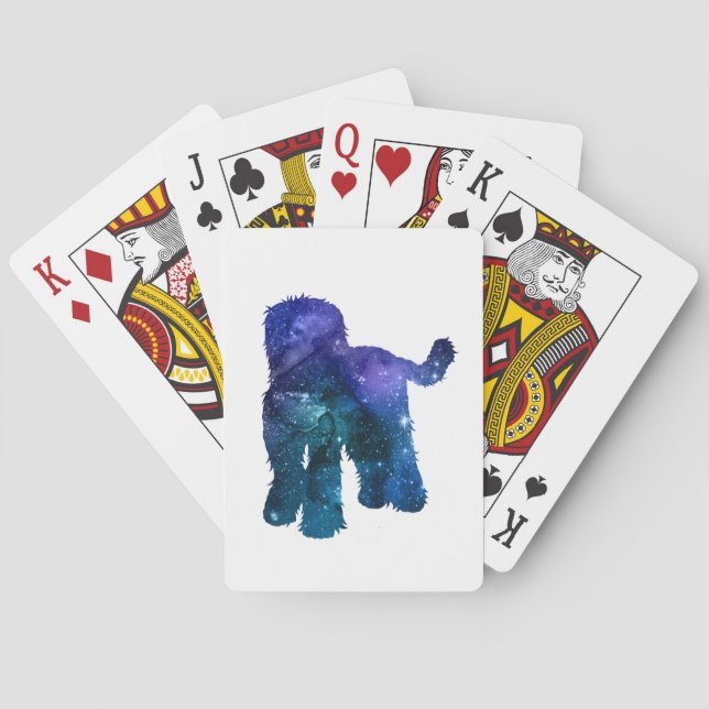 Goldendoodle Labradoodle Silhouette Spielkarten (Rückseite)