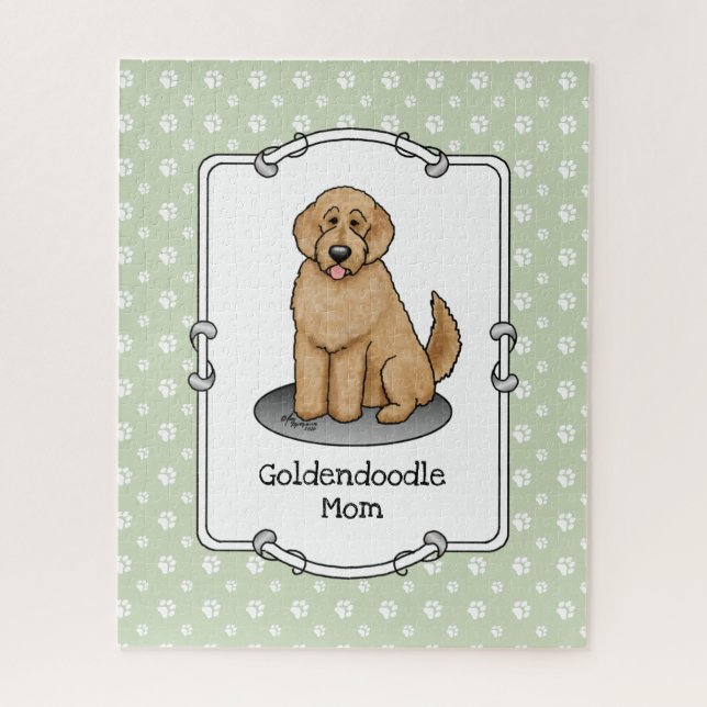 Goldendoodle-Mama Doodle-Mama (goldrot) Hundemutte (Vertikal)