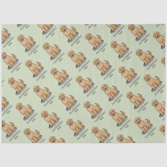Goldendoodle-Mama Doodle-Mama (goldrot) Hundemutte Seidenpapier (Vorderseite)