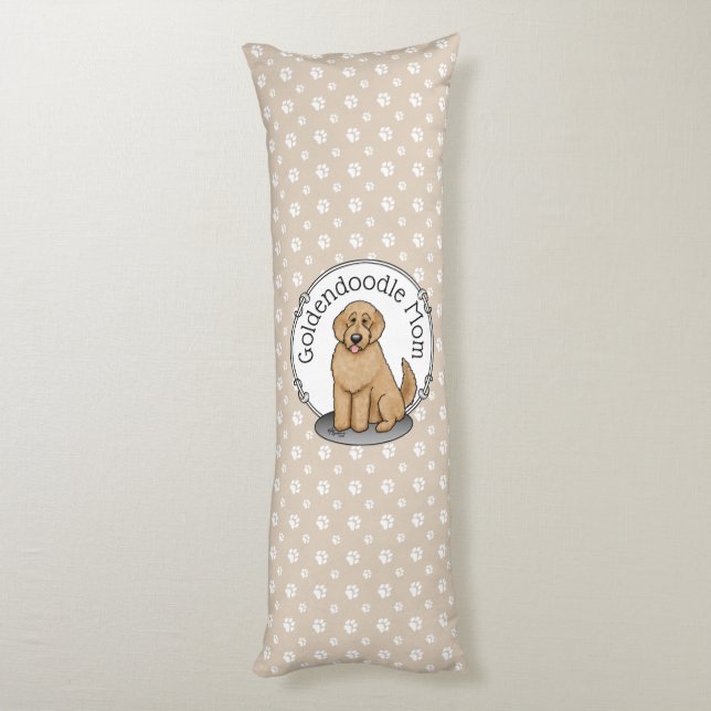 Goldendoodle-Mama Doodle-Mama (goldrot) Hundemutte Seitenschläferkissen (Rückseite (Vertikal))