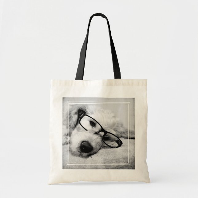 Goldendoodle mit Brille Tragetasche (Vorne)